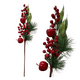 thumbnail image 2 of Pack 3 Bayas Ramas Flores Artificiales Acebo Tallos Navidad 2025, 2 of 5