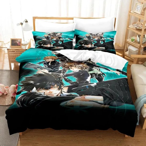 Psycho Pass Bedding Set Duvet Cover Bed Set Quilt Cover Pillowcase Comforter Size Boys Adult Bedding Set Bed Sheets