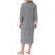 thumbnail image 3 of INSPIRE CHIC Camisón de Manga Larga de Algodón para Mujer Vestido de Dormir Midi a Rayas con Soporte de Sujetador Incorporado S Gris, 3 of 6