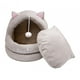 thumbnail image 2 of Lindo Nido De Gato Semi Cerrado Cama Para Dormir De Gato De Dibujos Animados Para Gatos Y Perros Pequeños S Gris, 2 of 5