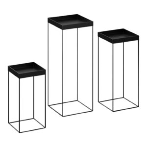 Magideal - Soporte Para Magdalenas De 3 Piezas, Decoración De Exhibición De Postres, Regalos, Bandeja Para Servir, Estante Elevador Para Magdalenas Para El Hogar Negro