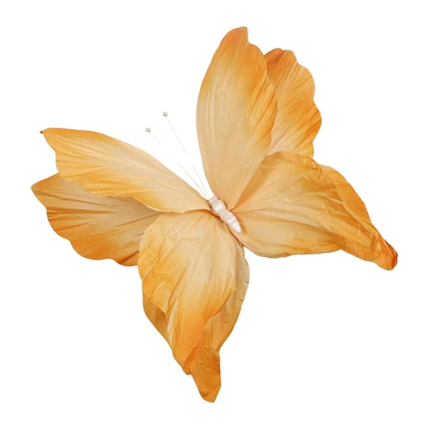 Decoración De Mariposa Artificial DIY, Mariposa Gigante Para La Pared Del Dormitorio De La Boda, Naranja