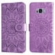 thumbnail image 1 of Funda tipo cartera FOXDOCK para Samsung Galaxy S8 Plus , diseño girasol en relieve, cuero PU, cierre magnético, soporte y tarjetero, 1 of 5