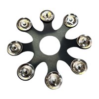 Magideal - Platillos De Tambor Hi Hat Pandereta Tambor Hi Hat Campana Accesorios Para Instrumentos De Percusión Tambor De Metal Pandereta Campanas De Tambor Para Negro