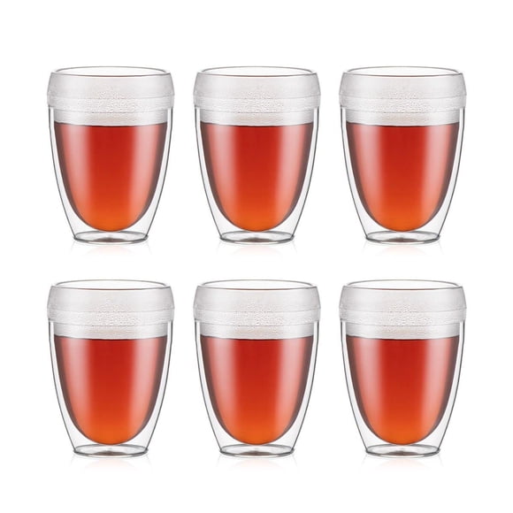 Vaso Bodum Pavina de plástico de doble pared para exteriores, 350 ml, 6 unidades