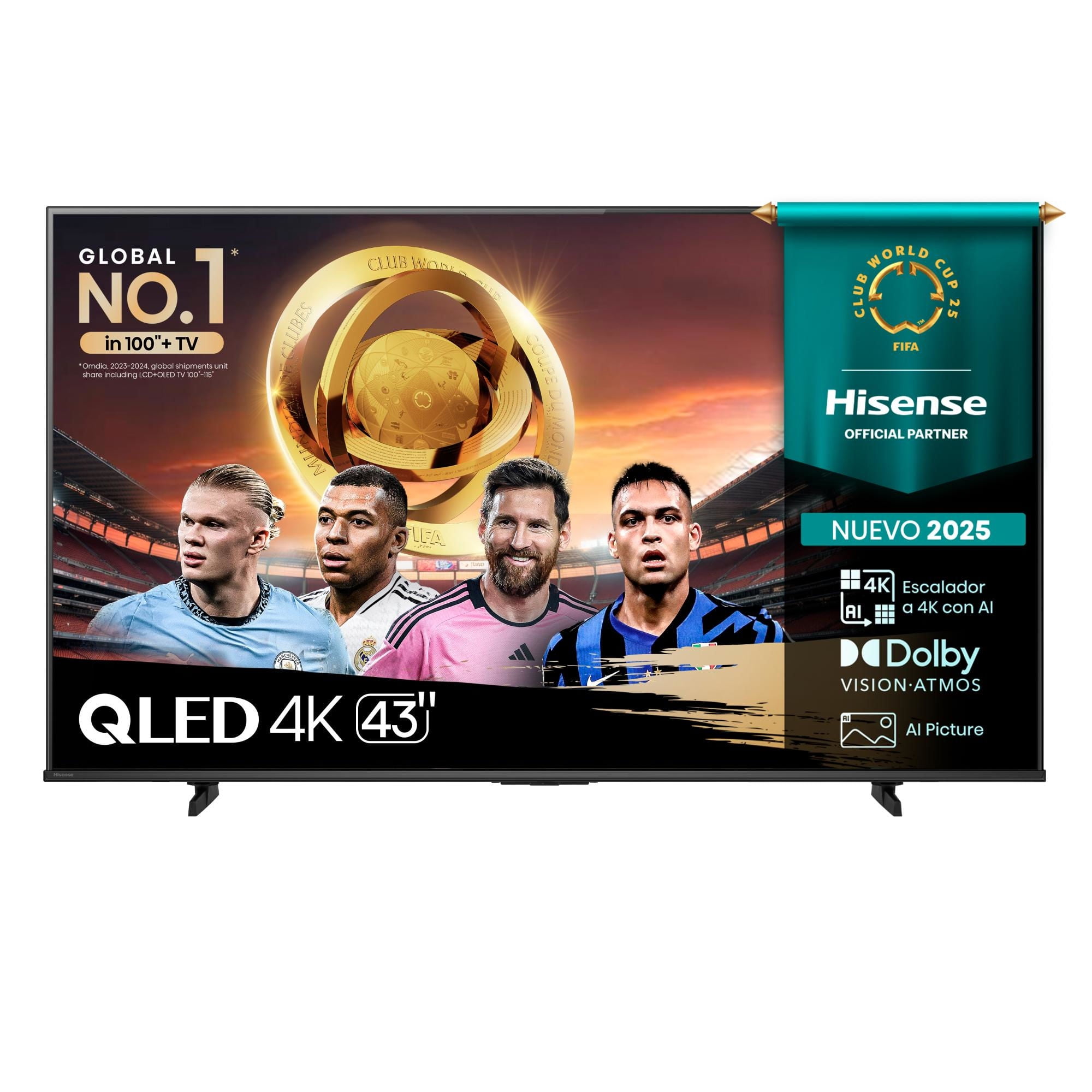 Televisor 43" Qled 4k Uhd 43q6qv Smart Tv Hisense