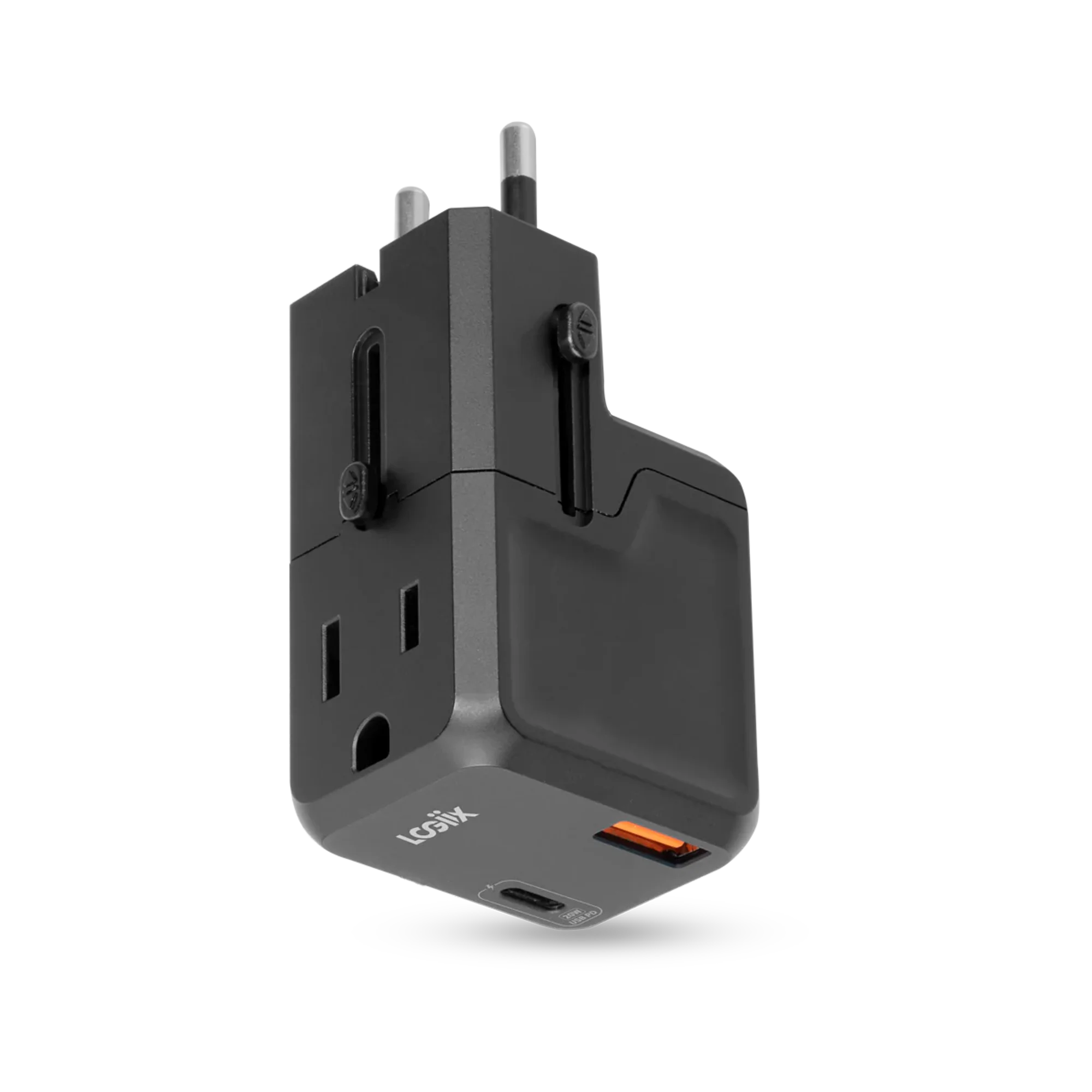 Logiix World Traveler Lite Ii 20w Pd Travel Adapter Black
