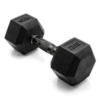 Cap Barbell - Mancuerna Con Tapa De Mancuerna Con Revestimiento De Goma Hexagonal, 11,34 Kg/25 Libras, Individual