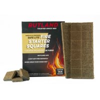 Rutland Products - Fire Starter Squares Rutland Safe Lite, 2,08 Kg, 144 Cuadrados