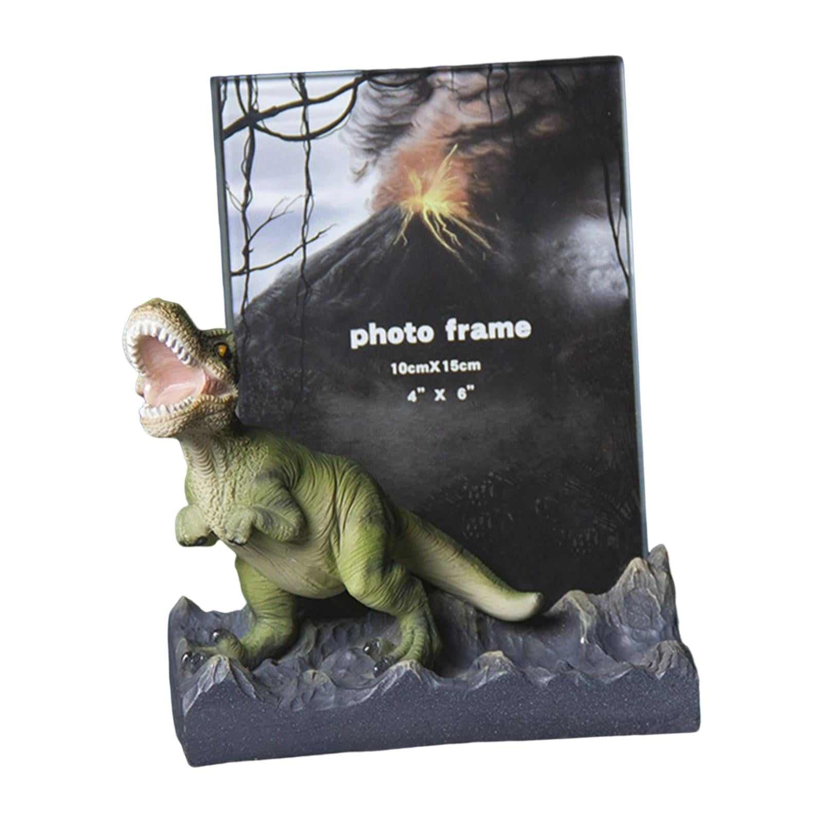Bothyi - Lindo Dinosaurio Foto Marco Ornamento Mesa Decoración Regalo Hogar Fotografía Arte Verde