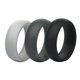 thumbnail image 5 of 3 piezas de 8 mm de ancho de goma flexible de silicona anillo de dedo de la boda banda US Size11, 5 of 5