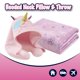 thumbnail image 4 of Set de Almohada de Cuello con Capucha de Animal 3D B Kids y Cobija Rosa, 4 of 9