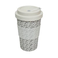 Decogreen - Mug Con Tapa De Silicona Biobamboopuntos