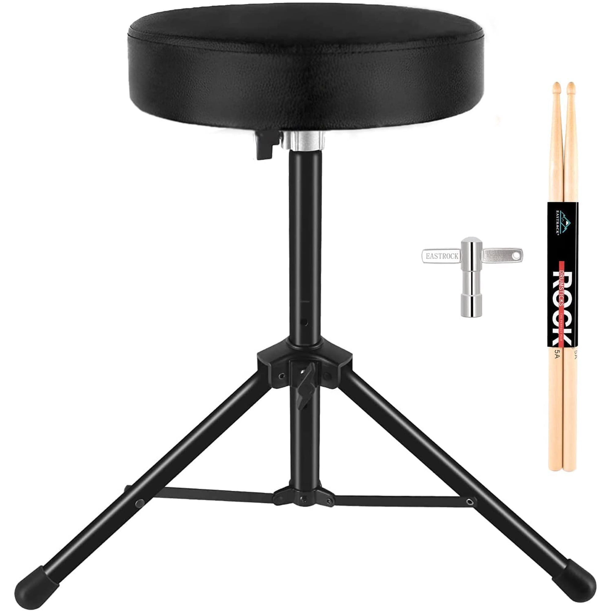 Asiento Acolchado Para Batería Eastrock Drum Throne, Altura Ajustable