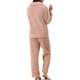 thumbnail image 3 of INSPIRE CHIC Conjunto de Pijama de Felpa Esponjosa para Mujer Cómodo con Mangas Largas, Botones, Bolsillos y Cintura Elástica S Rosa, 3 of 6