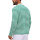 thumbnail image 3 of INSPIRE CHIC Camiseta de Hombre Cuello Redondo a Rayas de Manga Larga Pullover Top 50 Verde Blanco, 3 of 5