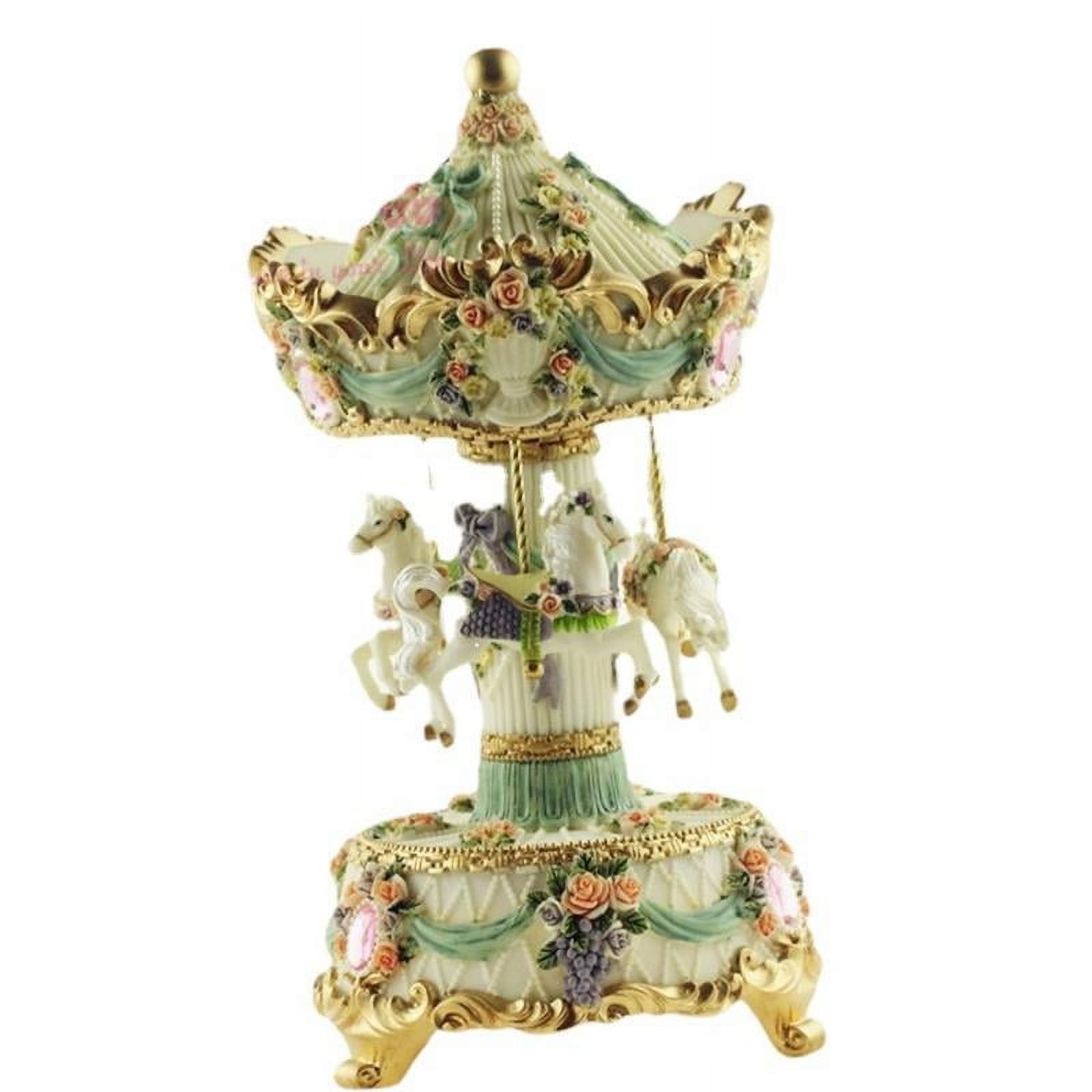 Magideal - Estatua De Caja De Música De Carrusel Para Escritorio, Figura De Resina Para Cumpleaños, Caja De Música De Caballo Giratoria Para Niños, Mamá, Día De