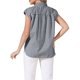 thumbnail image 3 of INSPIRE CHIC Top de Gingham para Mujeres Trabajo Manga Corta Vintage Cuadros Camisa Abotonada M Negro, 3 of 6