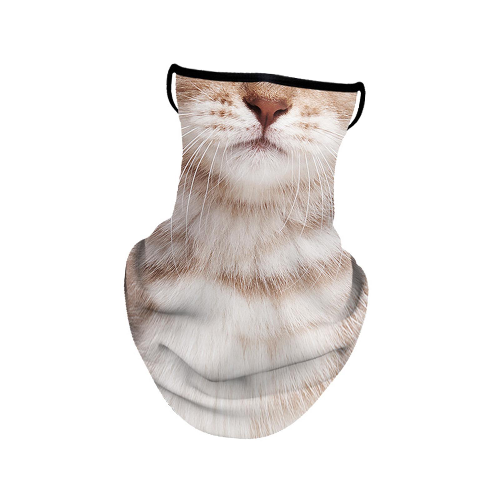 Ioensy - Bandana Bufanda Cara Cubierta Con Oreja Colgante 24Cmx34Cm Transpirable Para Hombres Mujeres Estilo D