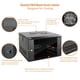thumbnail image 3 of Armario de servidor de montaje en pared Tecmojo 6U IT Network Rack negro, 3 of 6