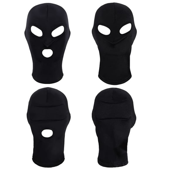 Máscara Con Capucha Zentai Para Halloween Cubierta Completa Spandex Negra
