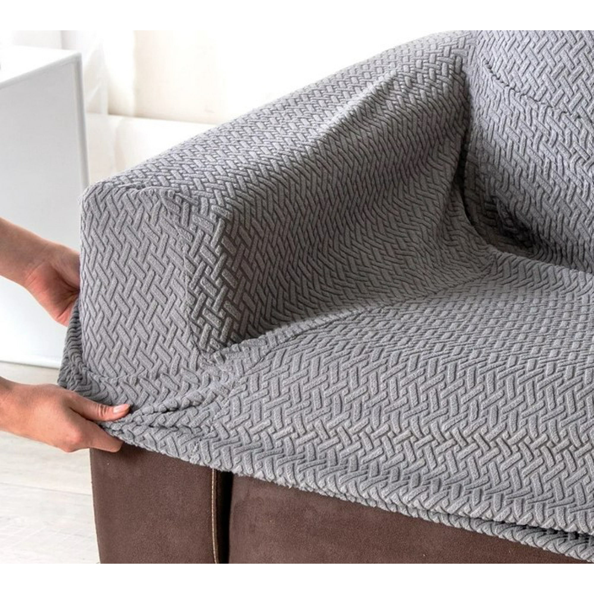 Todo Hogar Santiago De Chile - Funda De Sofá-poltrona Lisa De 1cuerpo - Gris