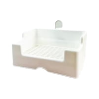 Magideal - Caja De Arena Para Conejos, Caja De Inodoro Esquinera Con Deflector Alto, Bandeja De Inodoro Para Mascotas Fácil De Limpiar Para Hámster, Chinchilla Y