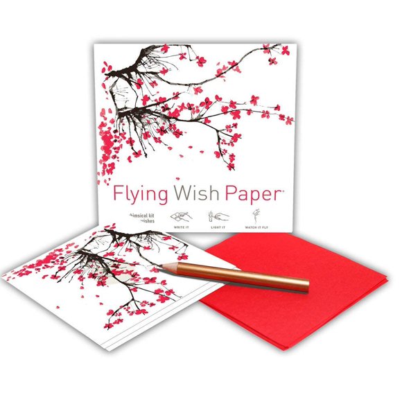 Kit de actividades Flying Wish Paper con forma de flor de cerezo
