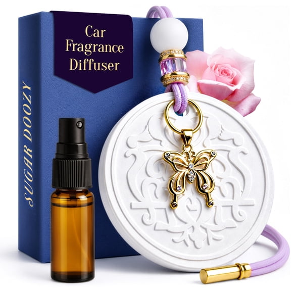 Ambientador para Auto Sugar Doozy Mariposa Chapada en Oro 18K