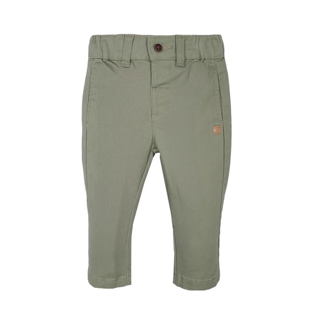 Pantalón Bebé Niño Gabardina Elasticado Verde