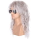 thumbnail image 2 of Wig Morvally para hombre, estilo de los 80, larga y rizada, color plateado degradado, 2 of 7