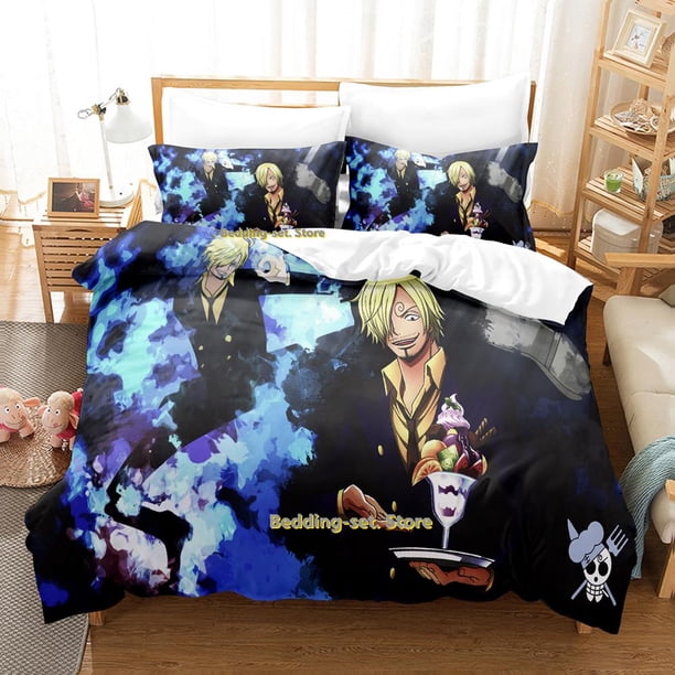Cool Sanji Bedding Set Single Twin Full Queen King Size Bed Set Adult Kid Bedroom Duvetcover Sets 3D Print Anime Bed Sheet Set Bed Sheets