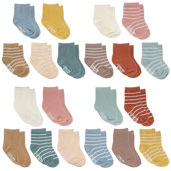 Pack de 20 Pares de Medias Little Me para Bebé en Colores Suaves 0-24 Meses