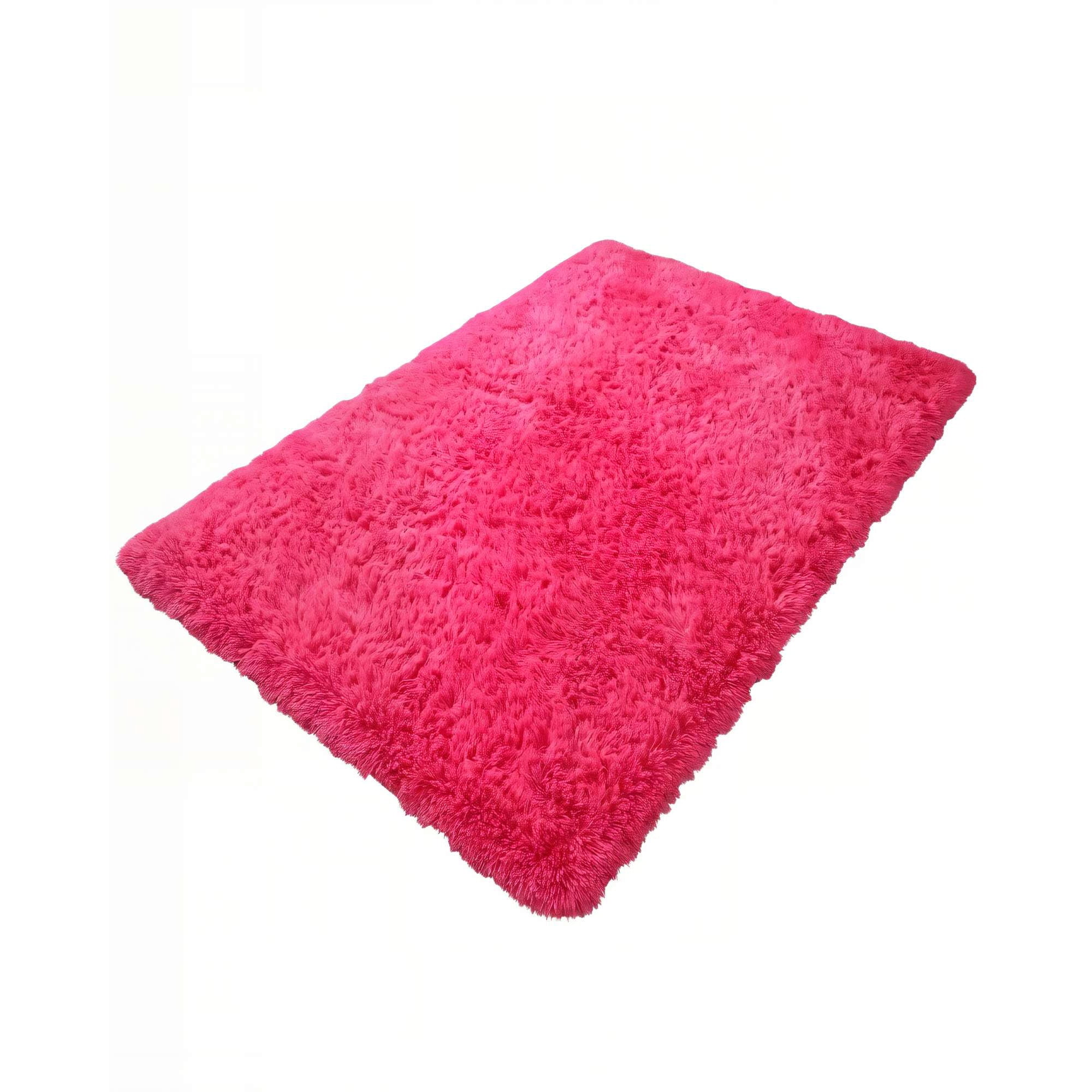 Genérico - Alfombra Peluda 180x200 Premium Color Rosa