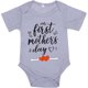 thumbnail image 3 of Conjuntos familiares a juego para mamá y yo, camisetas con letras mini para mamá y papá, camisetas para el día de la madre, mono para bebé, conjunto de ropa para sesión de fotos familiar (gris-c, 12-1, 3 of 4