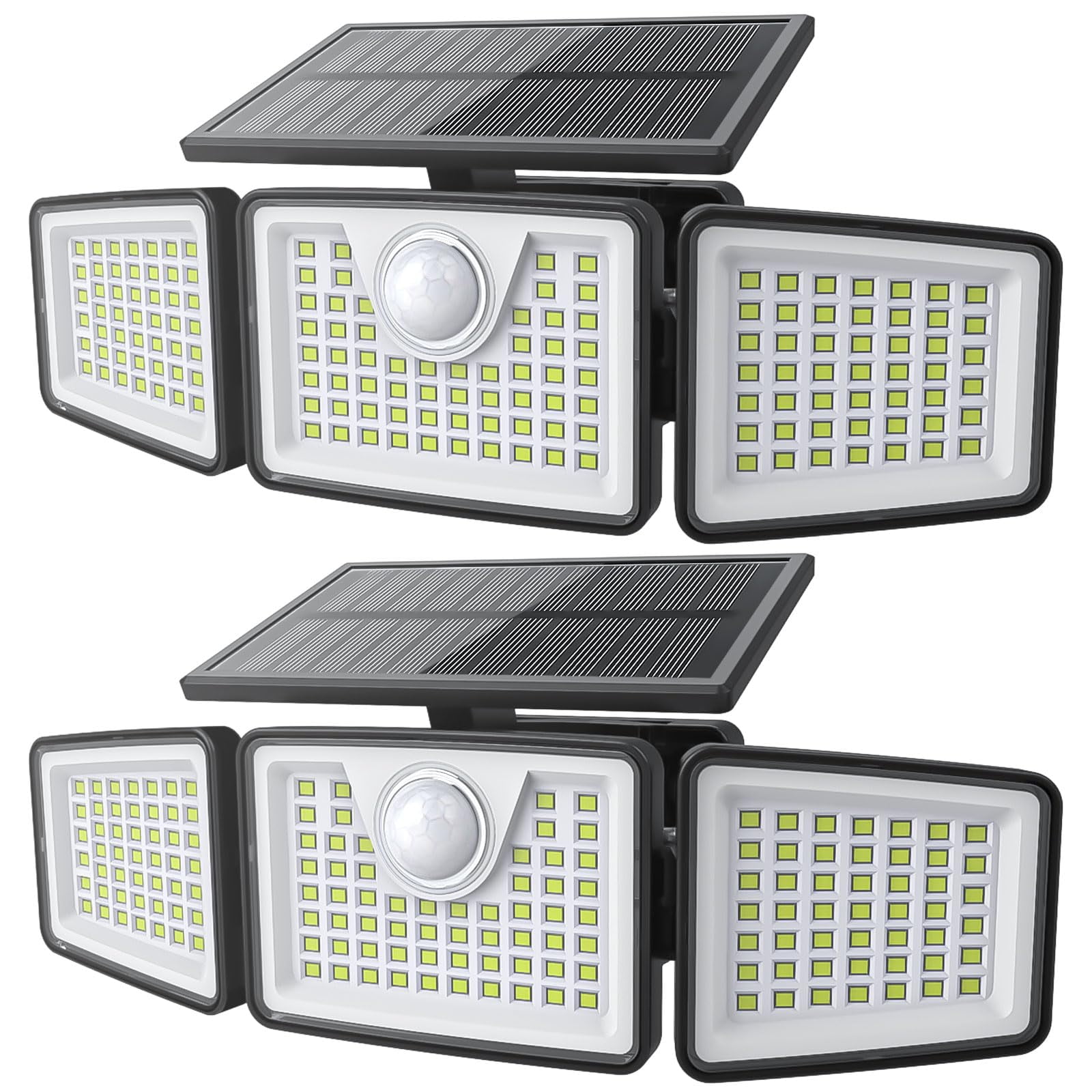 Luces Solares Daphino 2500lm Para Exteriores Con Sensor De Movimiento, 2 Unidades