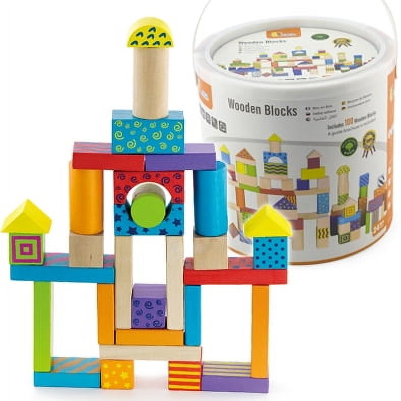 Viga - Juguete Madera Construccion 100 Blocks