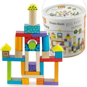 Viga - Juguete Madera Construccion 100 Blocks