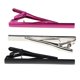 thumbnail image 3 of 3x tie bar clip de corbata formal para hombre elegante corbata clips rosa rojo + negro + plata, 3 of 5