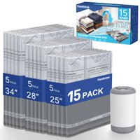 Bolsas De Almacenamiento Al Vacío Fantictas, 15 Unidades Con Bomba De Aire