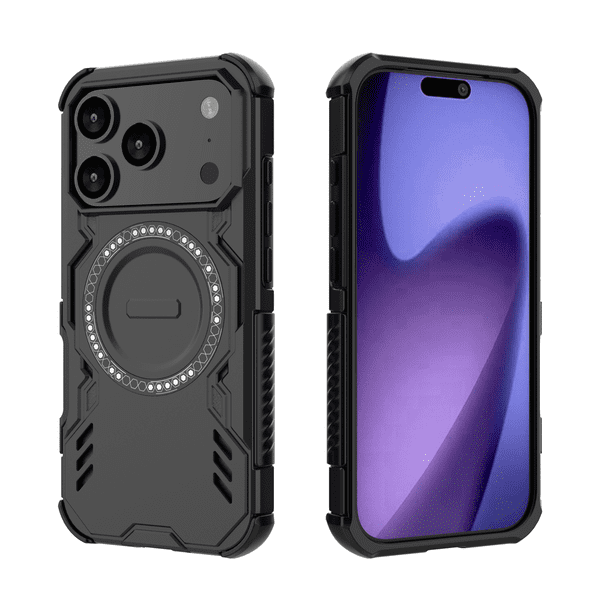 Funda FOXDOCK para iPhone 17 Pro , magnética, resistente a golpes, con soporte, unisex, carga inalámbrica