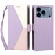 thumbnail image 3 of Funda con Solapa para iPhone 17 Pro, Diseño Tricolor con Ranuras, Morado, 3 of 6