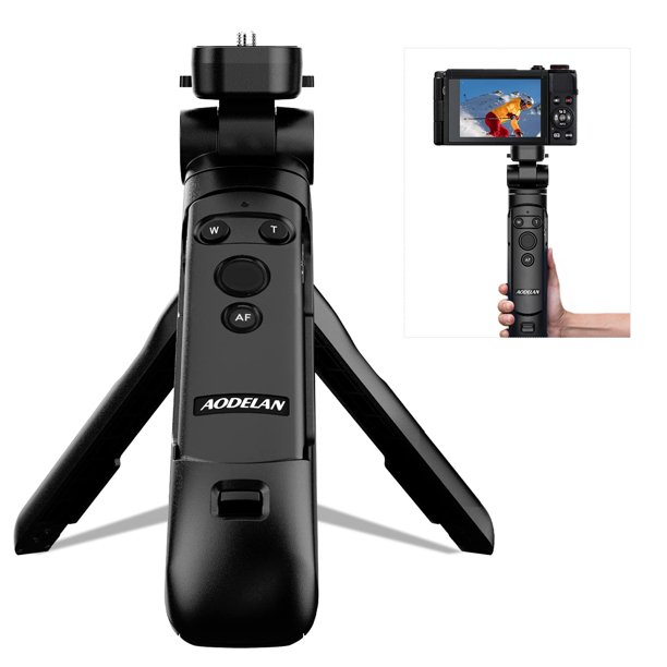 Control remoto de cámara inalámbrico con agarre y trípode para Canon EOS Rebel SL2, SL3, 77D, R5, R6, T7i, M50, EOS RP, R, PowerShot SX70 HS, G7 X Mark III, G5 X, M6 Mark II