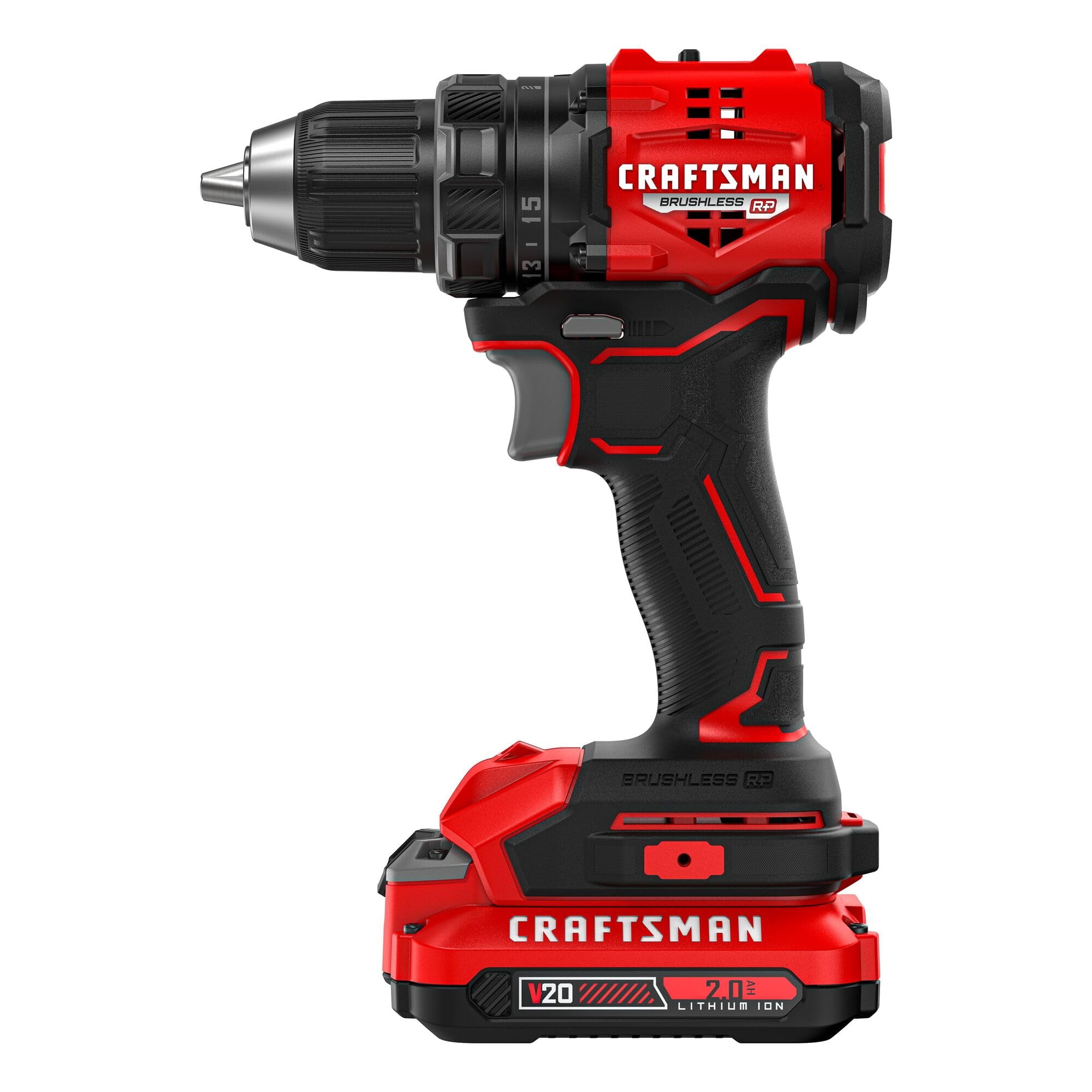 Taladro Atornillador Compacto Craftsman V20 Sin Escobillas Con Led Y Batería