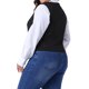 thumbnail image 3 of Agnes Orinda Trajes de Halloween Chalecos de Mujer Tallas Grandes Cuello en V Totalmente Forrado Botones Vestido de Trabajo Chaleco de Esmoquin 1X Negro, 3 of 6