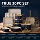 thumbnail image 2 of Juego de utensilios de cocina Gotham Steel Hammered, 20 piezas, cerámica de inducción, 2 of 9