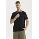 thumbnail image 1 of Polera Hombre Pique Wafle Con Botones Negro, 1 of 4