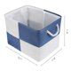 thumbnail image 4 of Cubo de Almacenamiento REGALWOVEN, 1 Unidad de Caja de Almacenamiento de Algodón con Asas para Estantes y Armario, Cesta de Almacenamiento Plegable para Organizar Ropa Azul 15.7*11.8*11.8in, 4 of 6