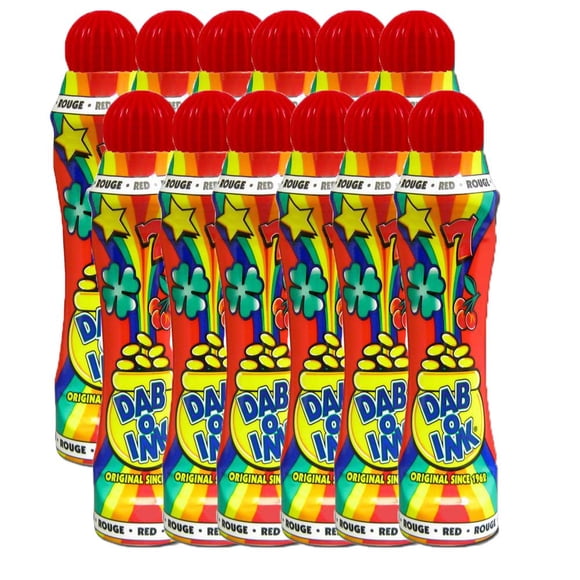 Marcadores para Bingo Dab-O-Ink Rojo 90 ml Paquete de 12