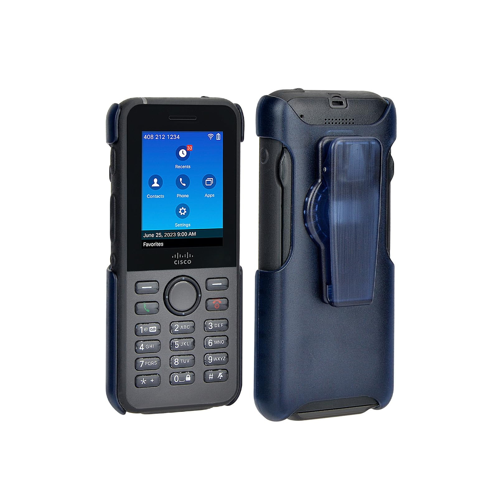 Funda De Teléfono Generturbo Para Cisco 8821 Con Clip Para Cinturón, Azul